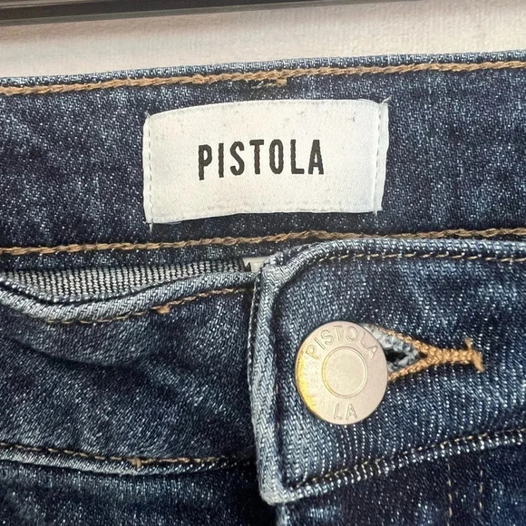 PISTOLA Distressed Skinny Ankle Jeans Size 30 Dark Wash Denim - Picture 5 of 16